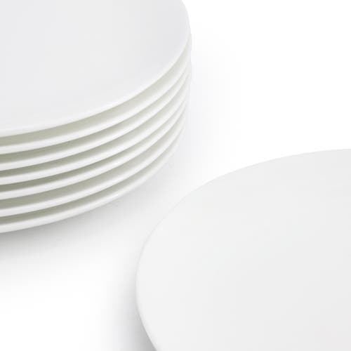 Gibson Elite White Peninsula 8 Piece 10.75 Inch Bone China Dinner Plate Set In White