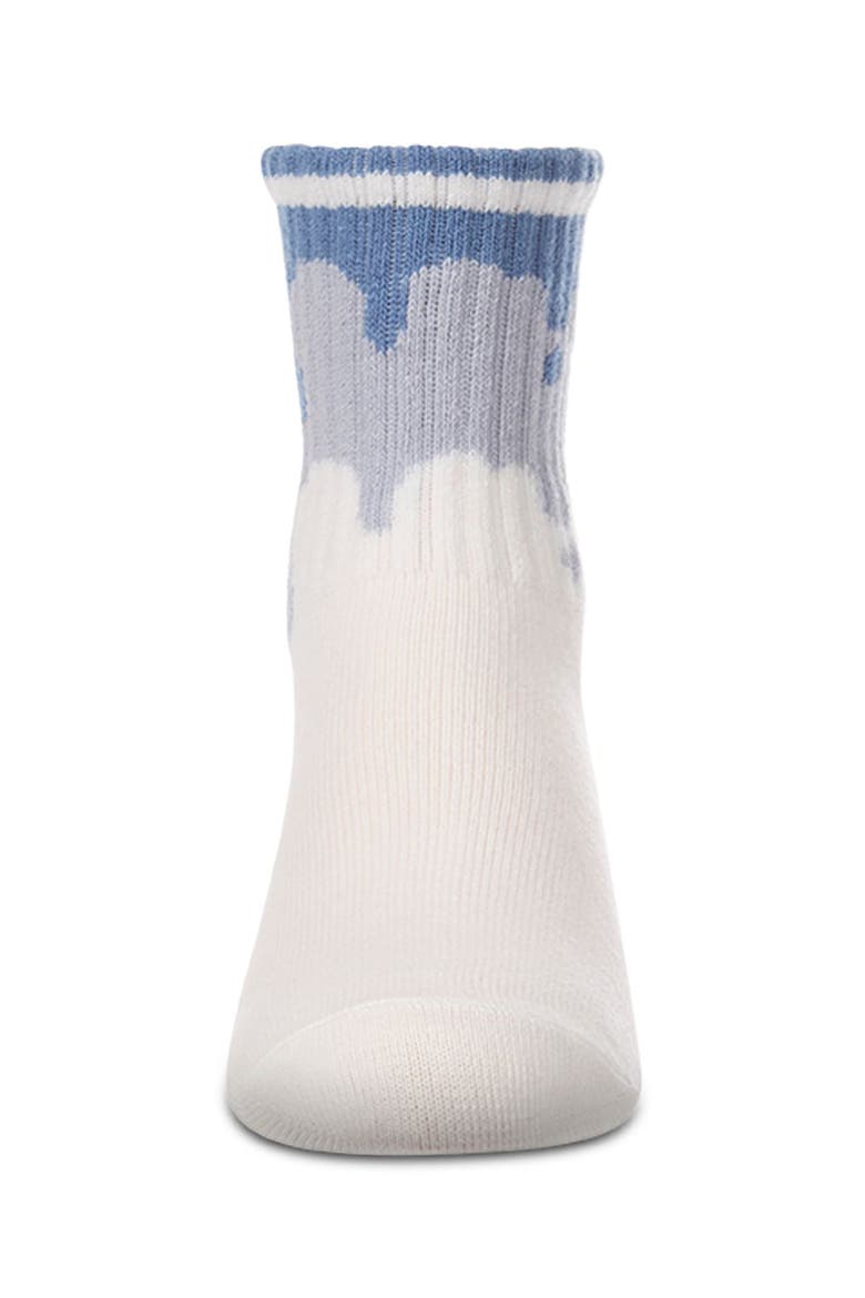 Kids Paint Drip Ribbed  Novelty  Crew Sock, Alternate, color, Blue