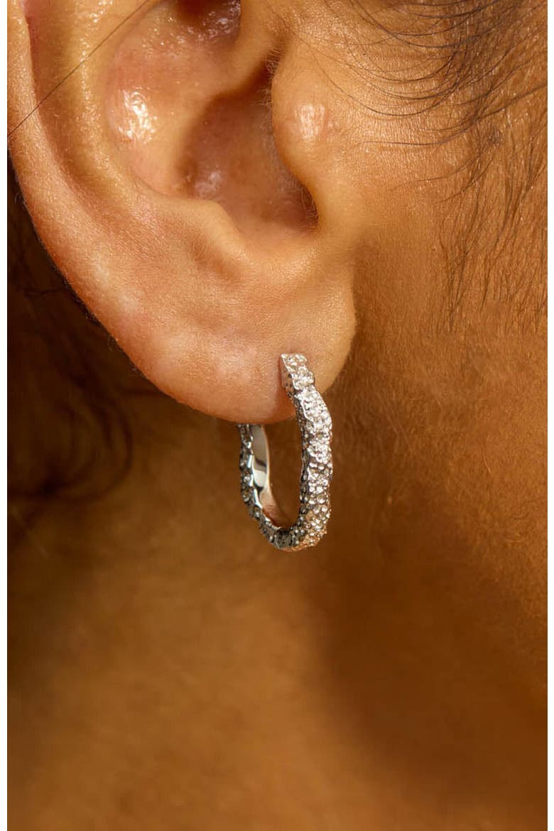 Hula Small Hoop Earring, Alternate, color, Sterling Silver
