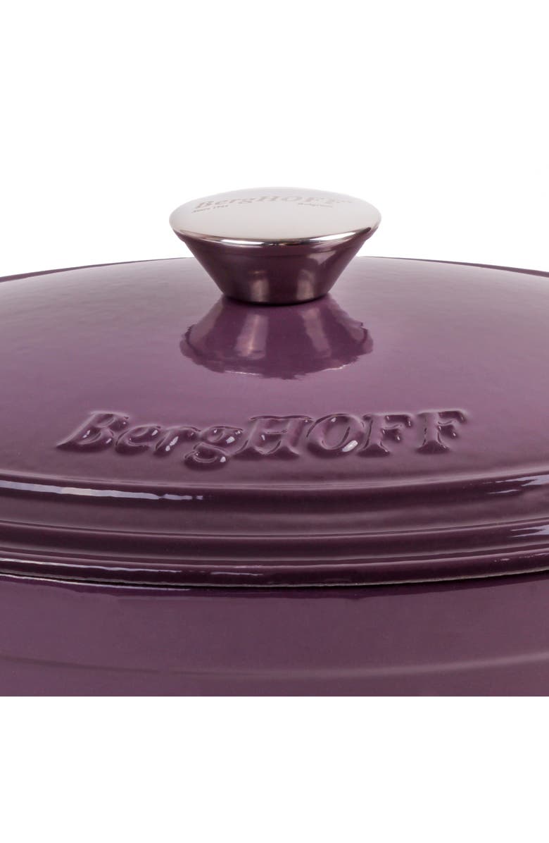 BergHOFF Neo 5 Qt Cast Iron Covered Casserole Dish - Purple, Alternate, color, 