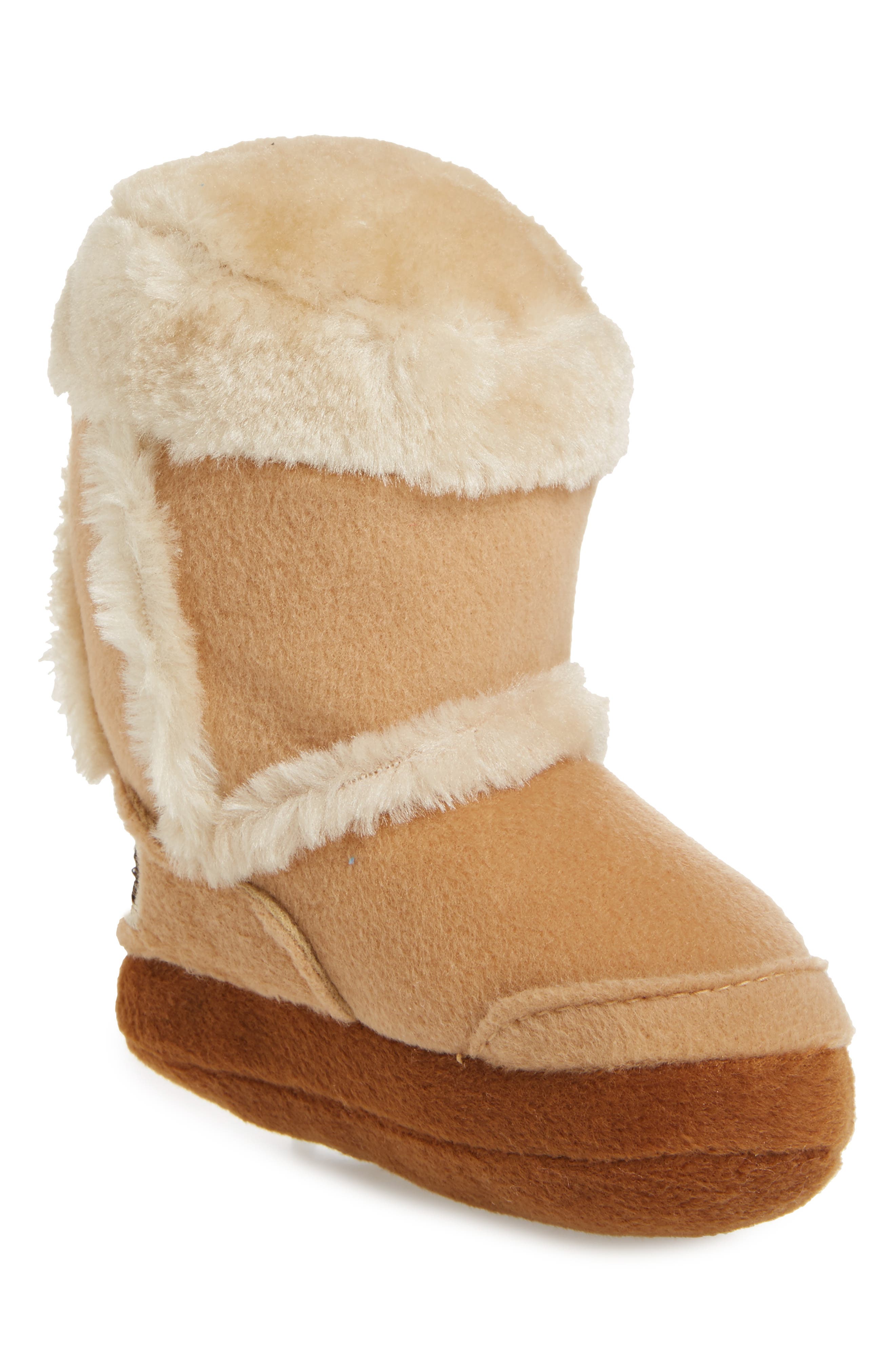 Haute Diggity Dog Pugg Boot Plush Dog Toy in Brown/Tan/Cream 