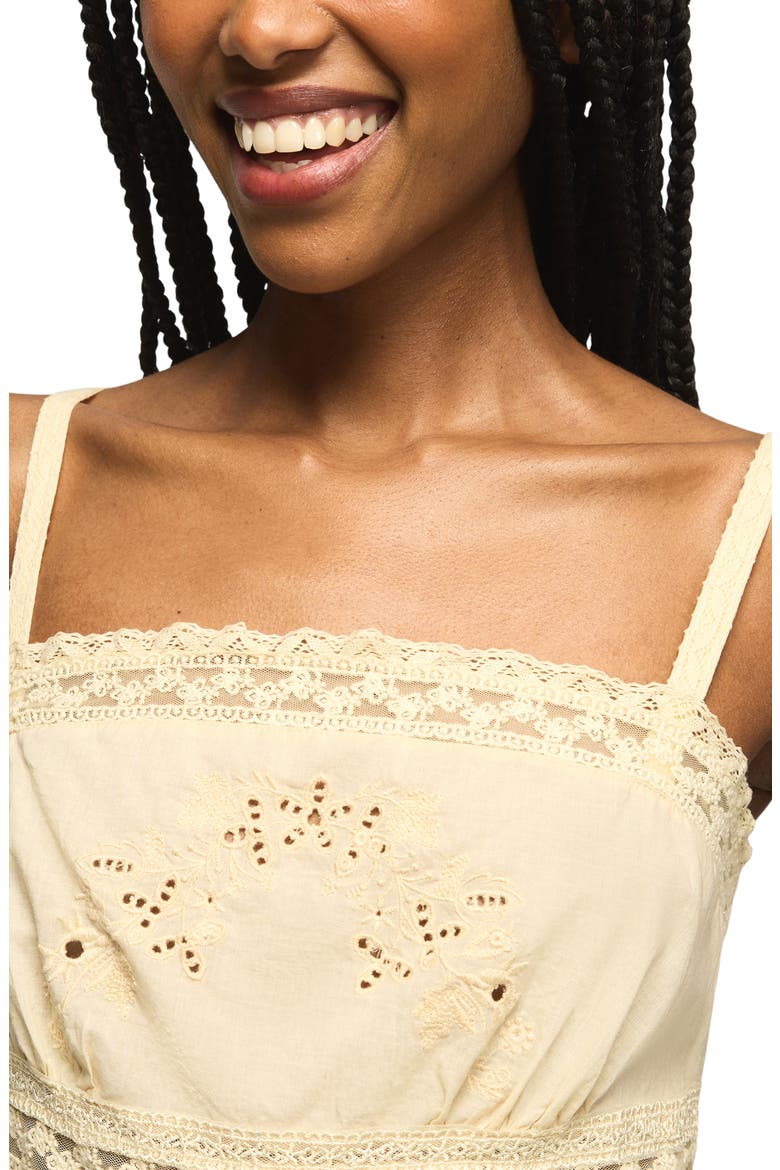 Festival Lace & Eyelet Embroidery Camisole, Alternate, color, VINTAGE CREAM
