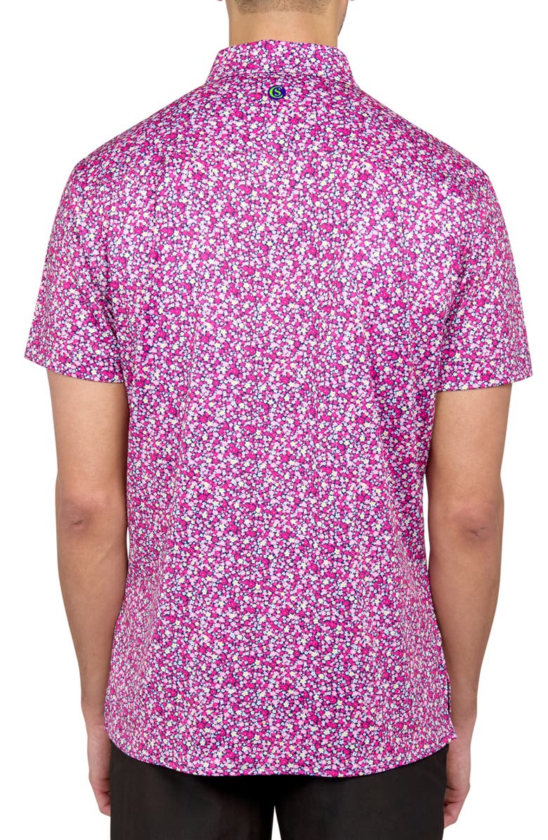 CON.STRUCT Micro Floral Print Performance Button-Down Shirt, Alternate, color, Multi