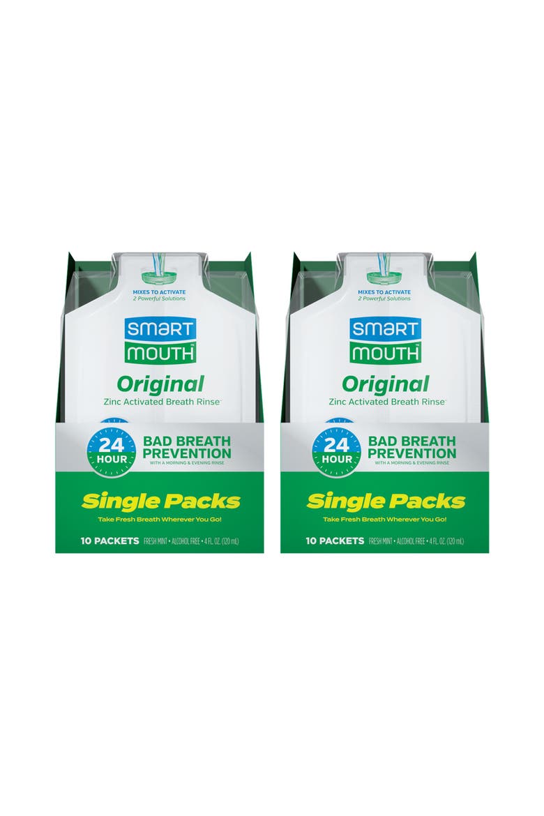 Original Zinc Activated Fresh Mint Mouthwash Single Packs 10 Count, 2 Pack, Main, color, Fresh Mint