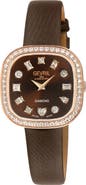 GEVRIL Infinita Leather Strap Swiss Quartz Watch, 30mm
