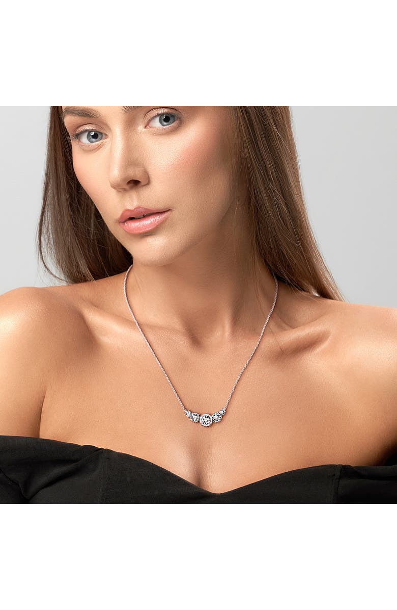 DELMAR Diamond Five-Stone Flower Pendant Necklace - 0.16ct., Alternate, color, White