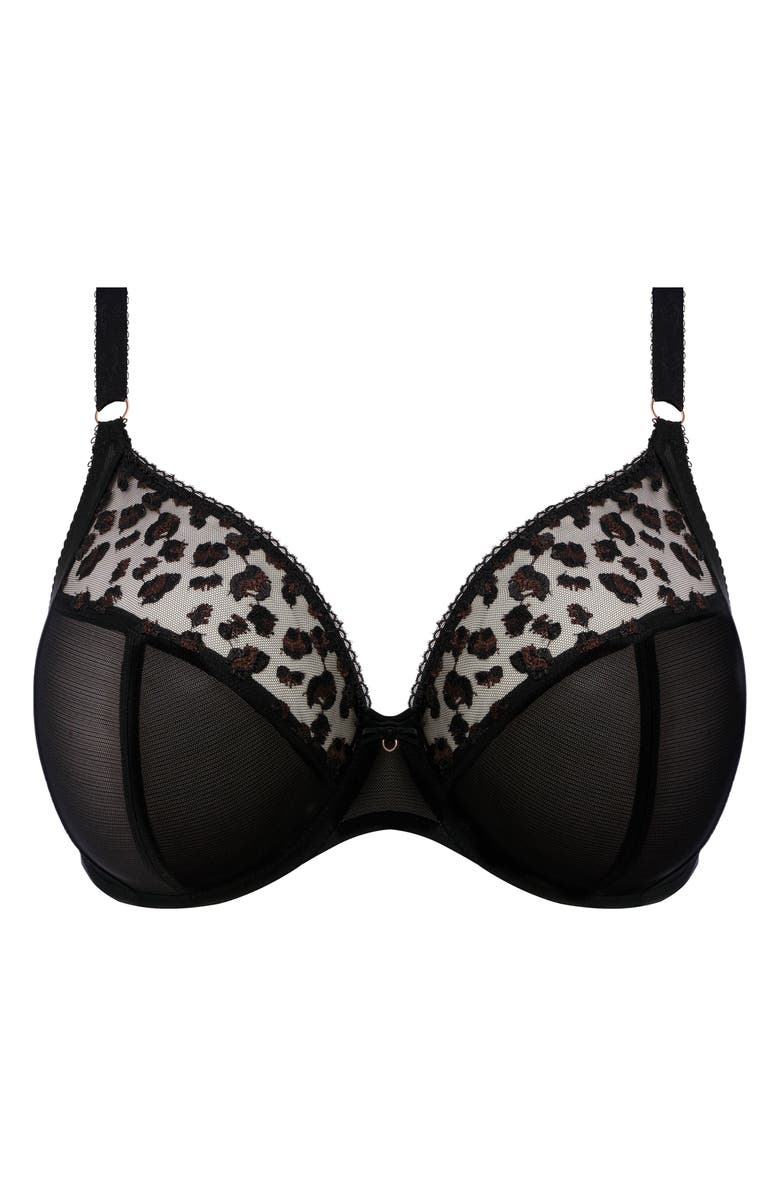 Elomi Namrah Underwire Plunge Bra, Alternate, color, Jet