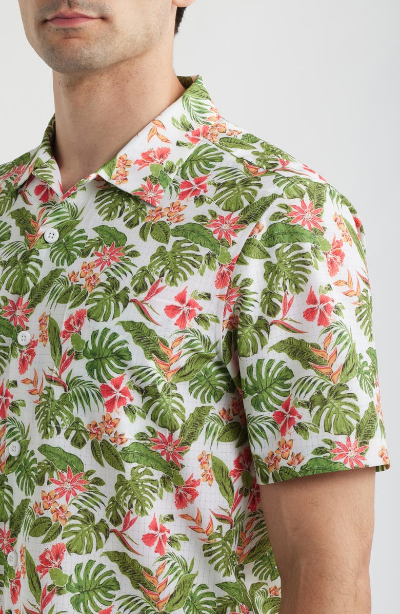 Tommy Bahama Bahama Coast Wild Grove IslandZone<sup>®</sup> Short Sleeve Button-Up Shirt, Alternate, color, Cloud