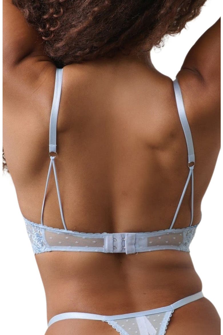 Nicolette Embroidered Underwire Bra, Alternate, color, CORNFLOWER