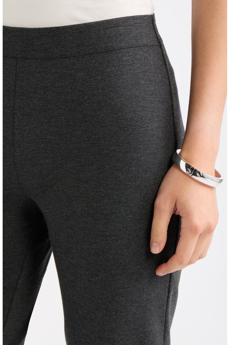 High Waist Ankle Skinny Ponte Pants, Alternate, color, GREY DARK CHARCOAL HEATHER