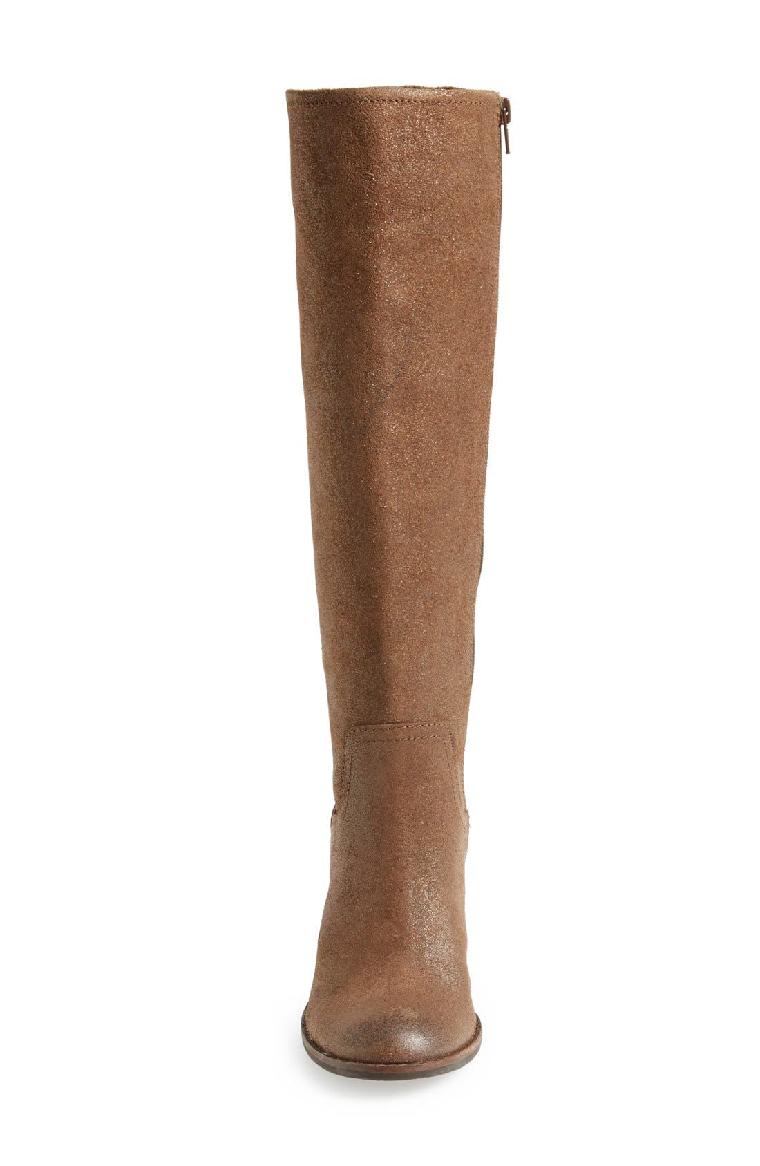 'Yacie' Leather Wedge Boot, Alternate, color, DARK EARTH