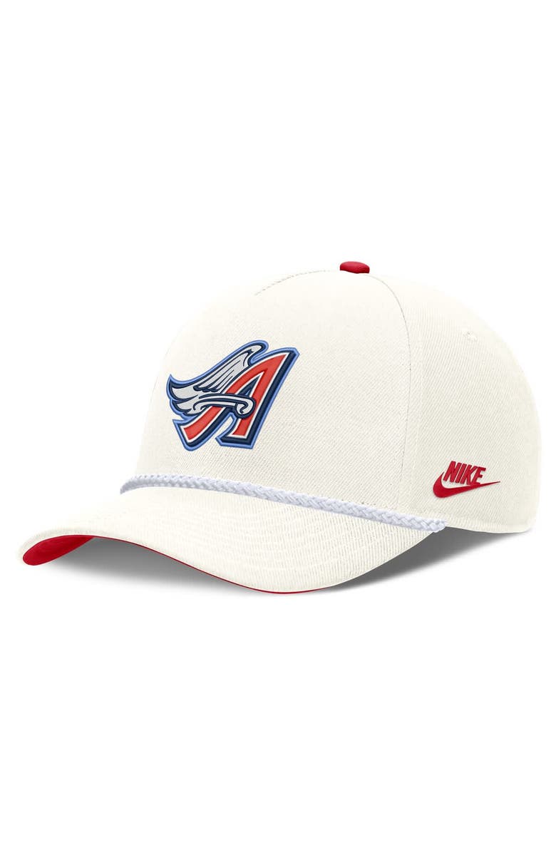 Nike Men's Nike Cream Los Angeles Angels Cooperstown Rise Adjustable Hat, Main, color, Cream