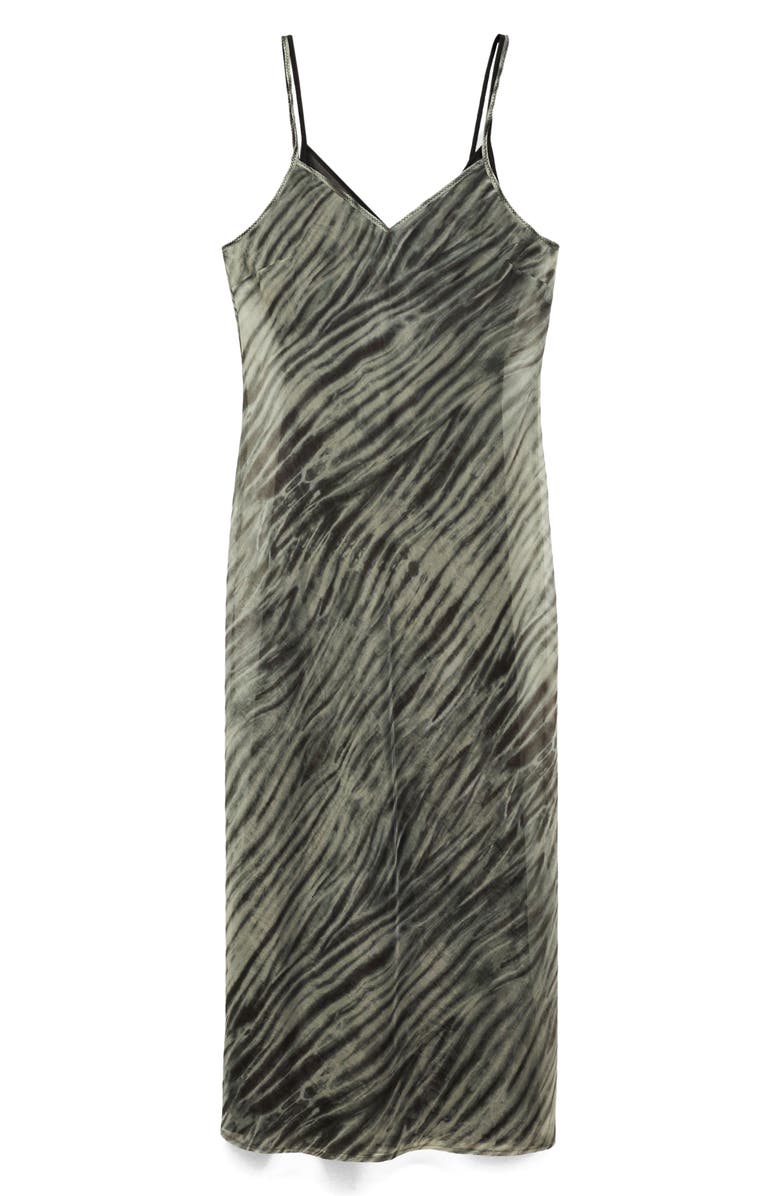 MANGO Print Double Strap Slipdress, Alternate, color, Green