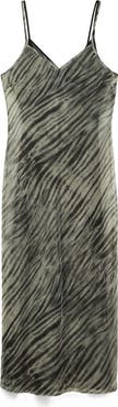 MANGO Print Double Strap Slipdress