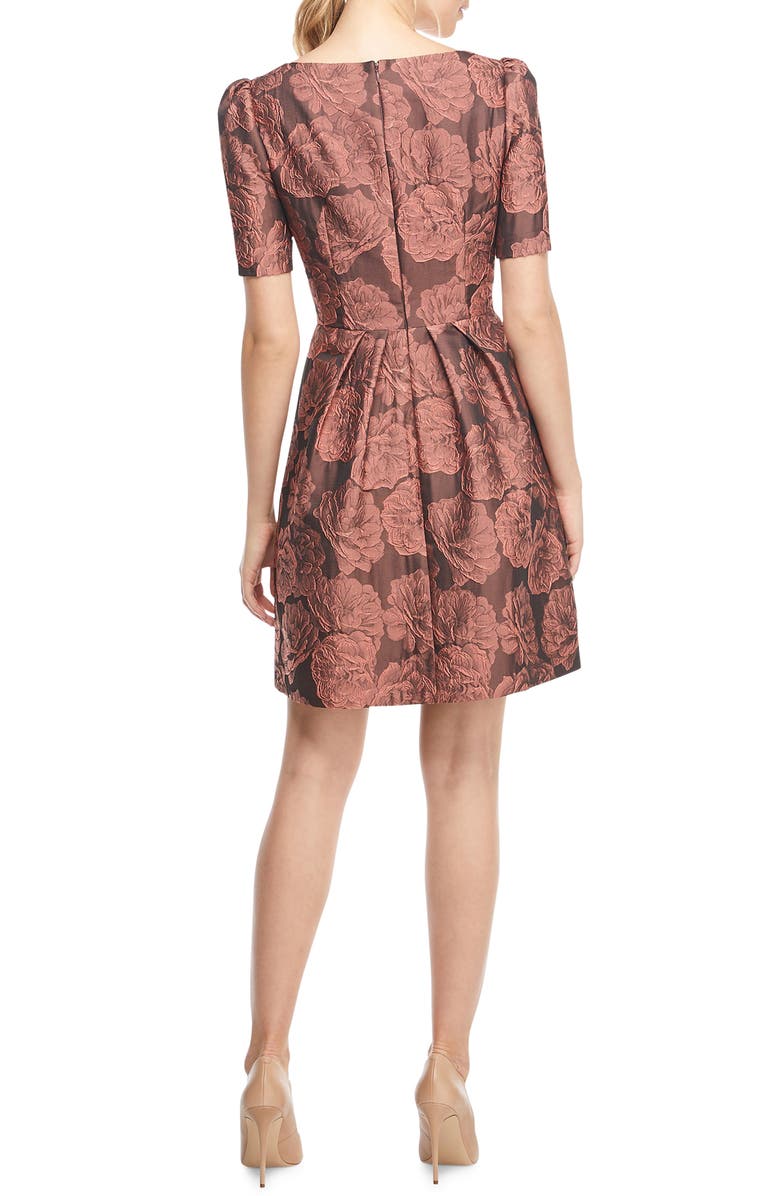 Gal Meets Glam Collection Ingrid Jacquard Fit & Flare Dress, Alternate, color, 