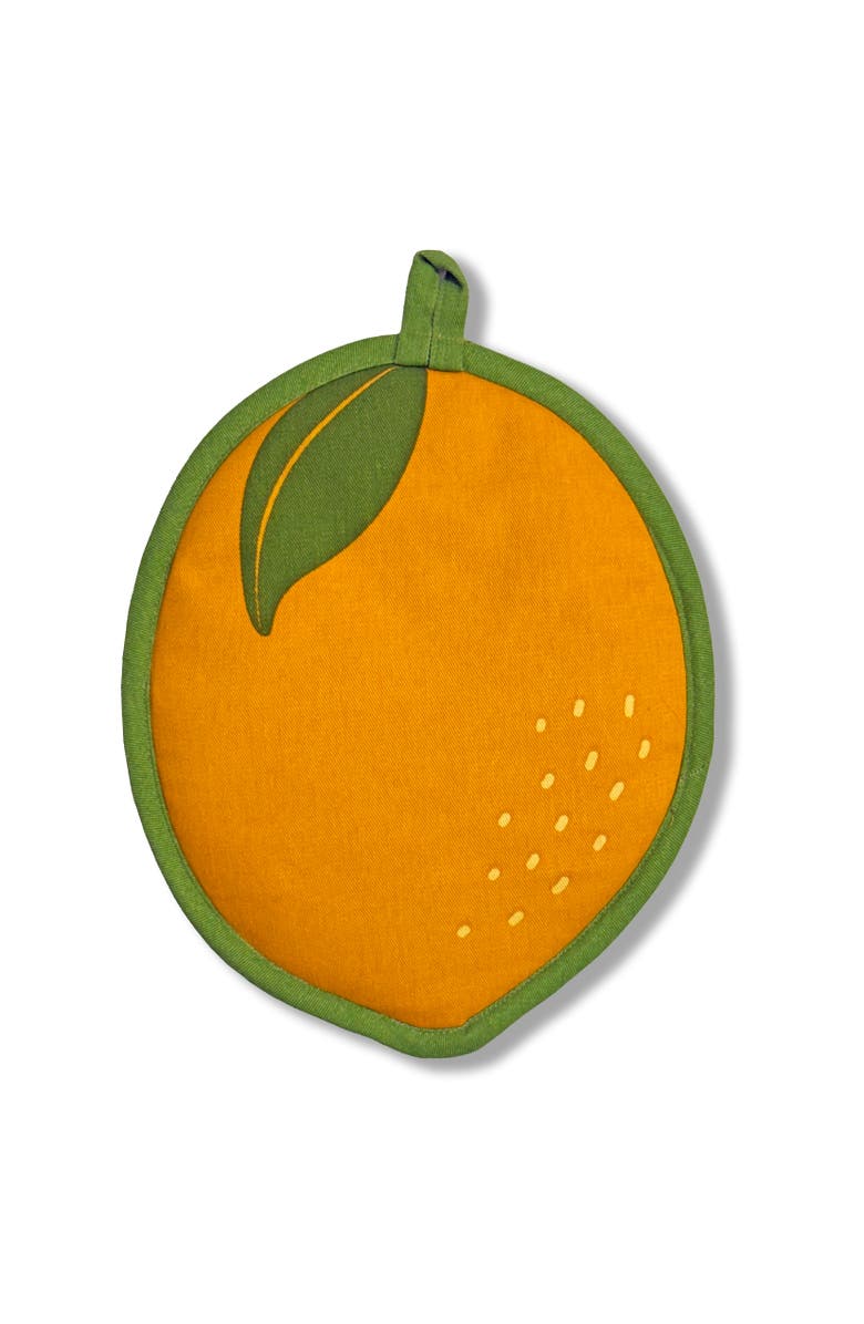 The Neighborgoods Tomato & Lemon Pot Holders Set of 2, Alternate, color, Red