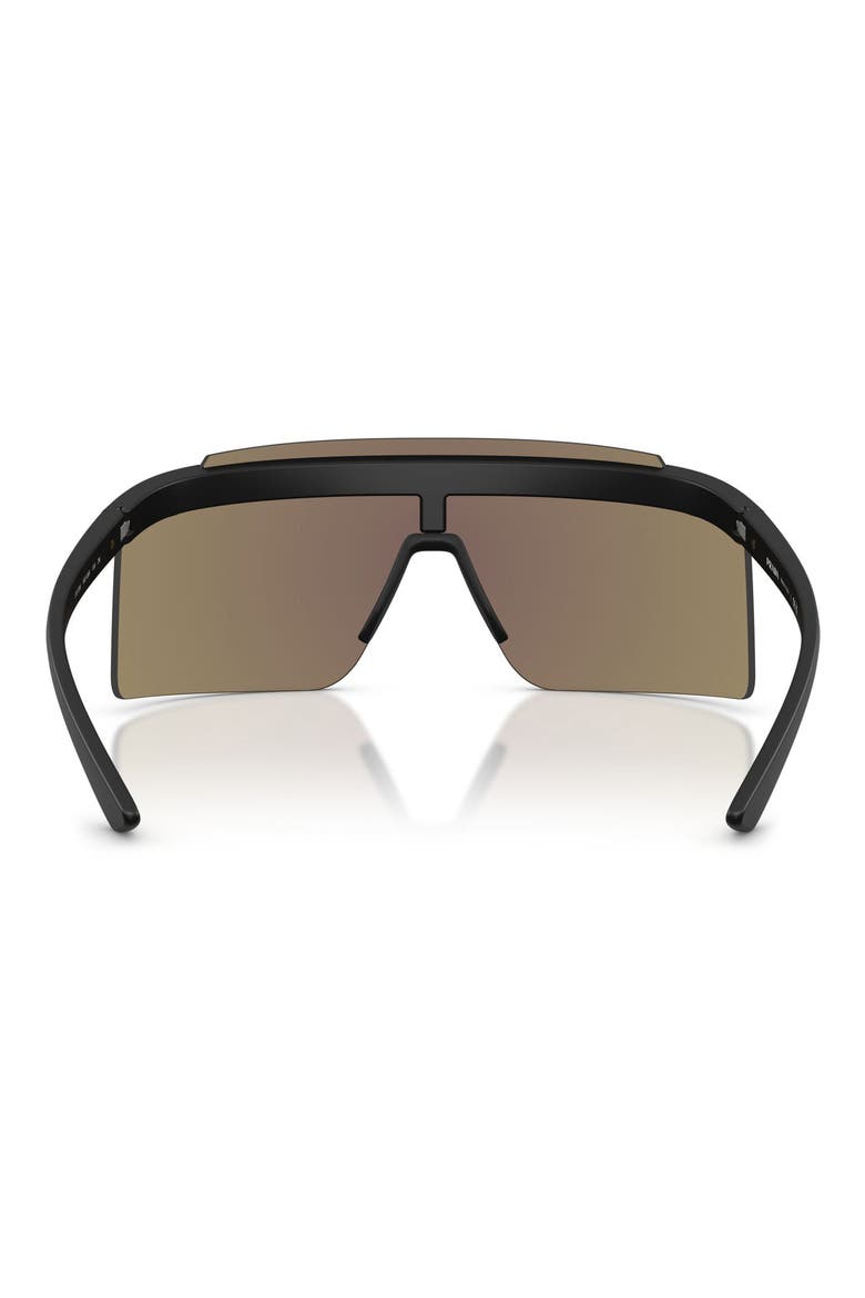 140mm Polarized Shield Sunglasses, Alternate, color, MATTE BLACK / LIGHT GREEN BLUE