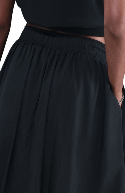 Nike Sportswear Bubble Hem Water Repellent Midi Skirt In Black