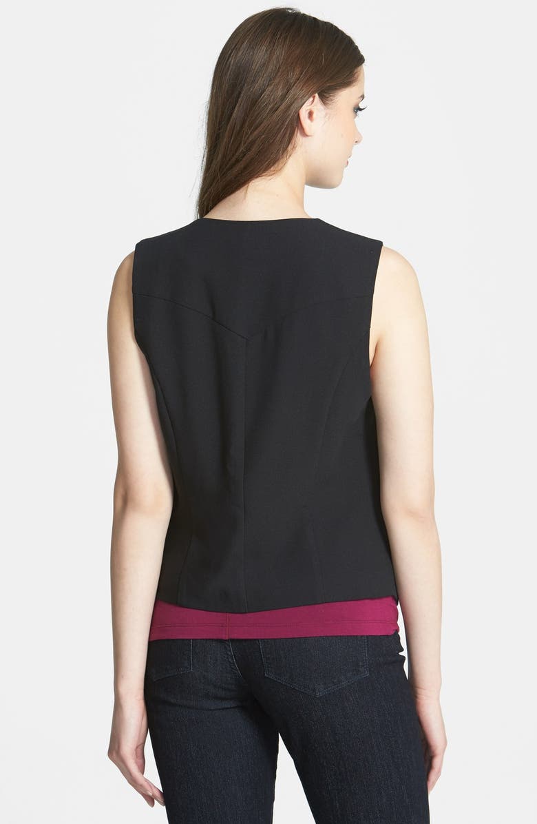 Bellatrix Drape Front Crepe Vest, Alternate, color, 