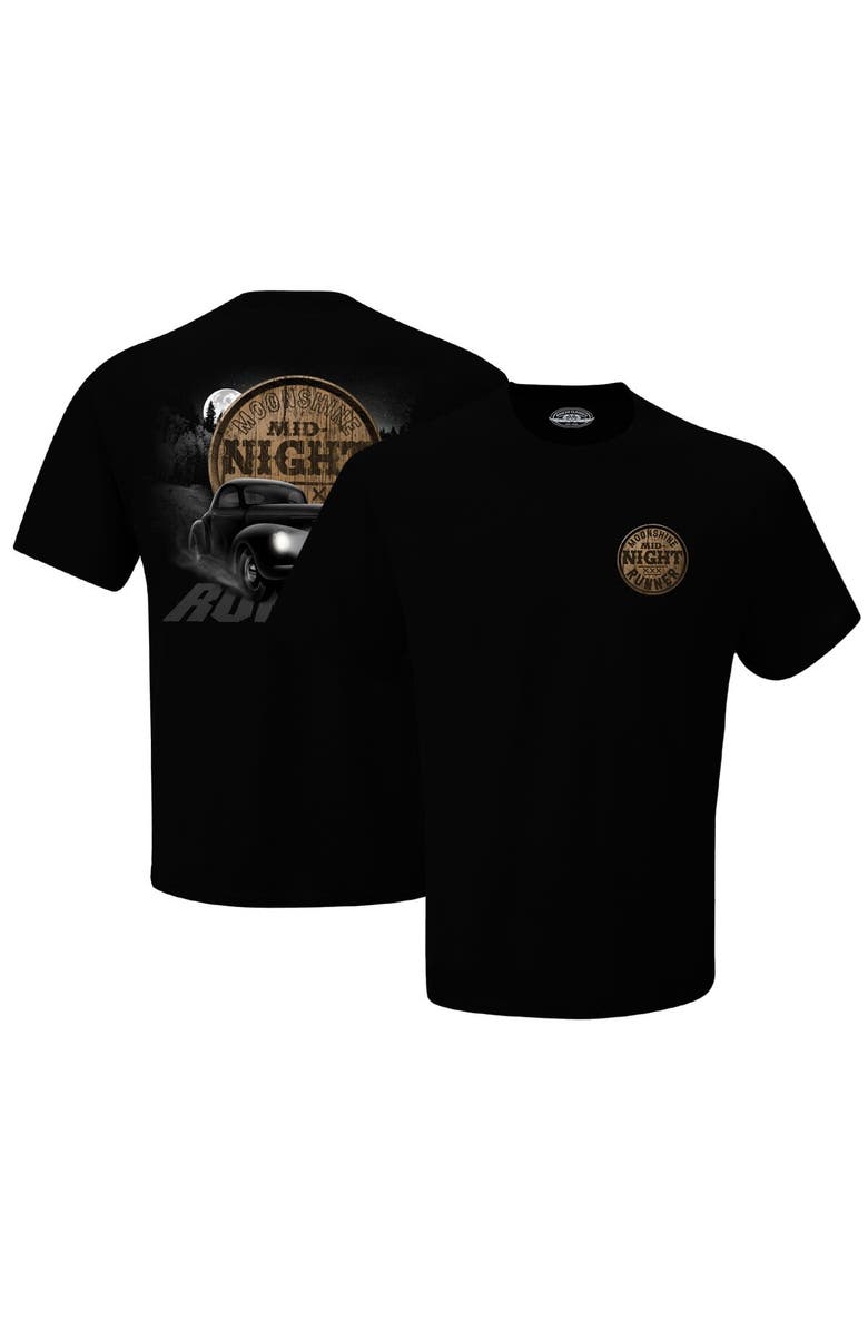 CHECKERED FLAG Men's Checkered Flag Sports Black NASCAR Moonshine Midnight Runner T-Shirt, Alternate, color,