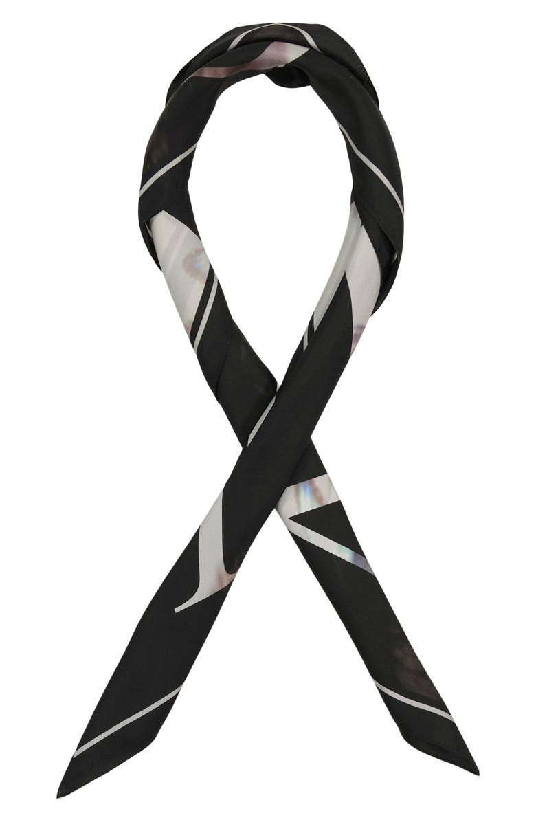 AllSaints Checkerboard Silk Scarf, Main, color, 