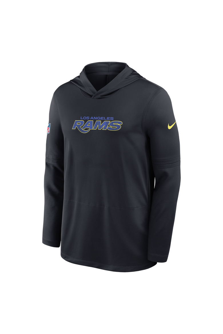 Men's Nike  Navy Los Angeles Rams Rivalries Collection Sideline Lightweight Hooded Long Sleeve Top, Alternate, color, Navy