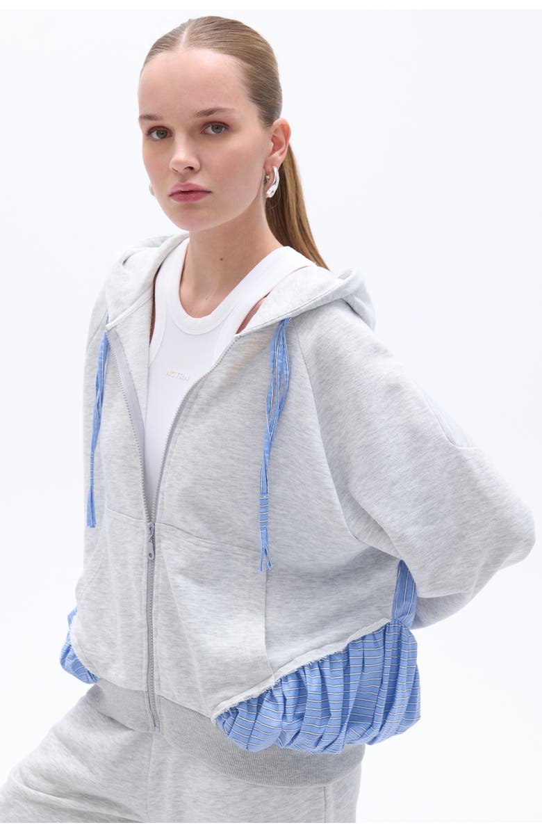 Nocturne Oversized Zippered Sweatshirt, Main, color, 