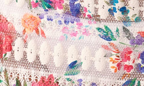 Pq Swim Joy Floral Lace Cover-up Dress In White