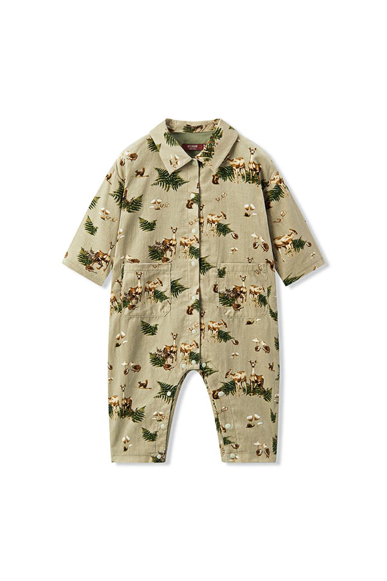 Organic Corduroy Cotton Snap Jumper, Main, color, Forest Party