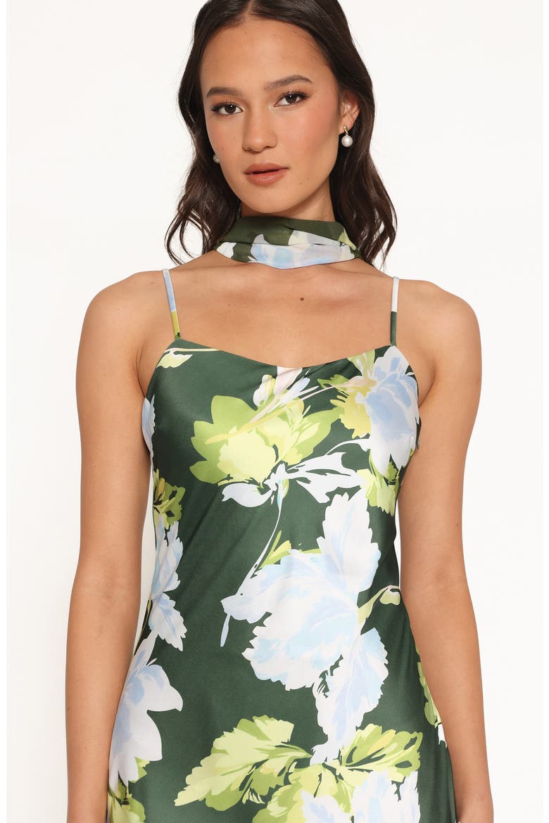 Kinara Floral Maxi Dress, Alternate, color, OLIVE FLORAL
