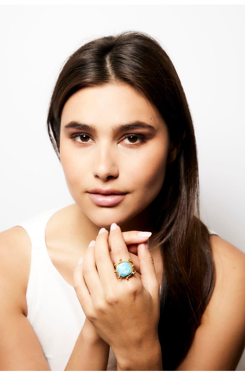 SYLVIA TOLEDANO Coussin Ring, Alternate, color, Blue