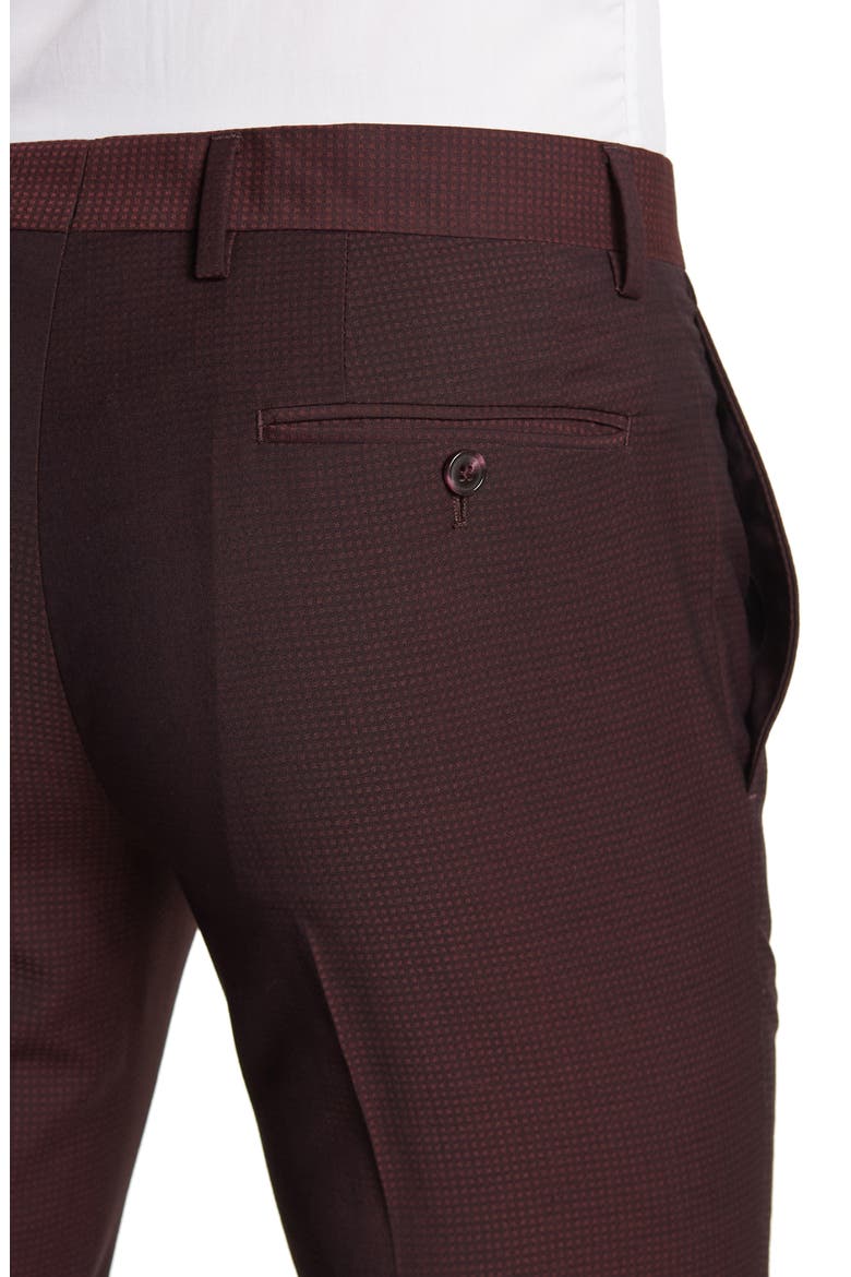 Notch Lapel Slim Fit Suit, Alternate, color, BURGUNDY