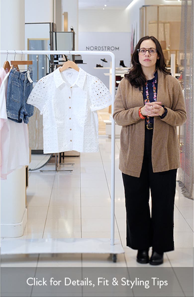 Cotton Eyelet Button-Up Shirt, sales video thumbnail