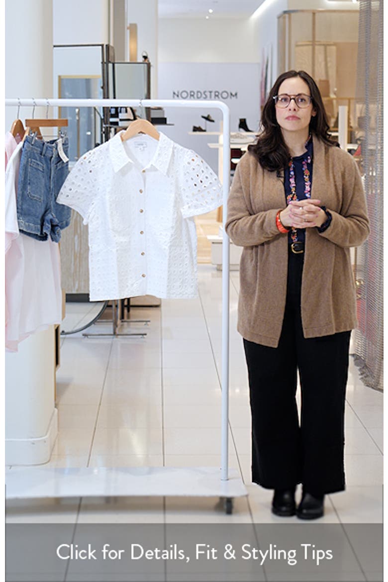 Cotton Eyelet Button-Up Shirt video