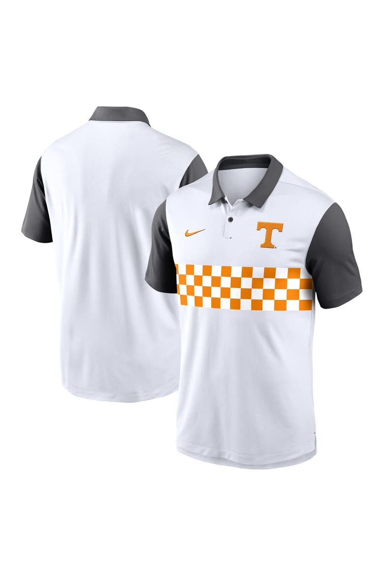 Men's Nike White Tennessee Volunteers Campus Pattern Vapor Performance Polo, Main, color, White