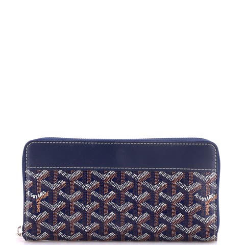 Matignon Zip Wallet Coated Canvas with Leather