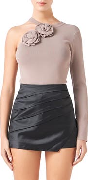 Endless Rose Rose One Shoulder Rib Top
