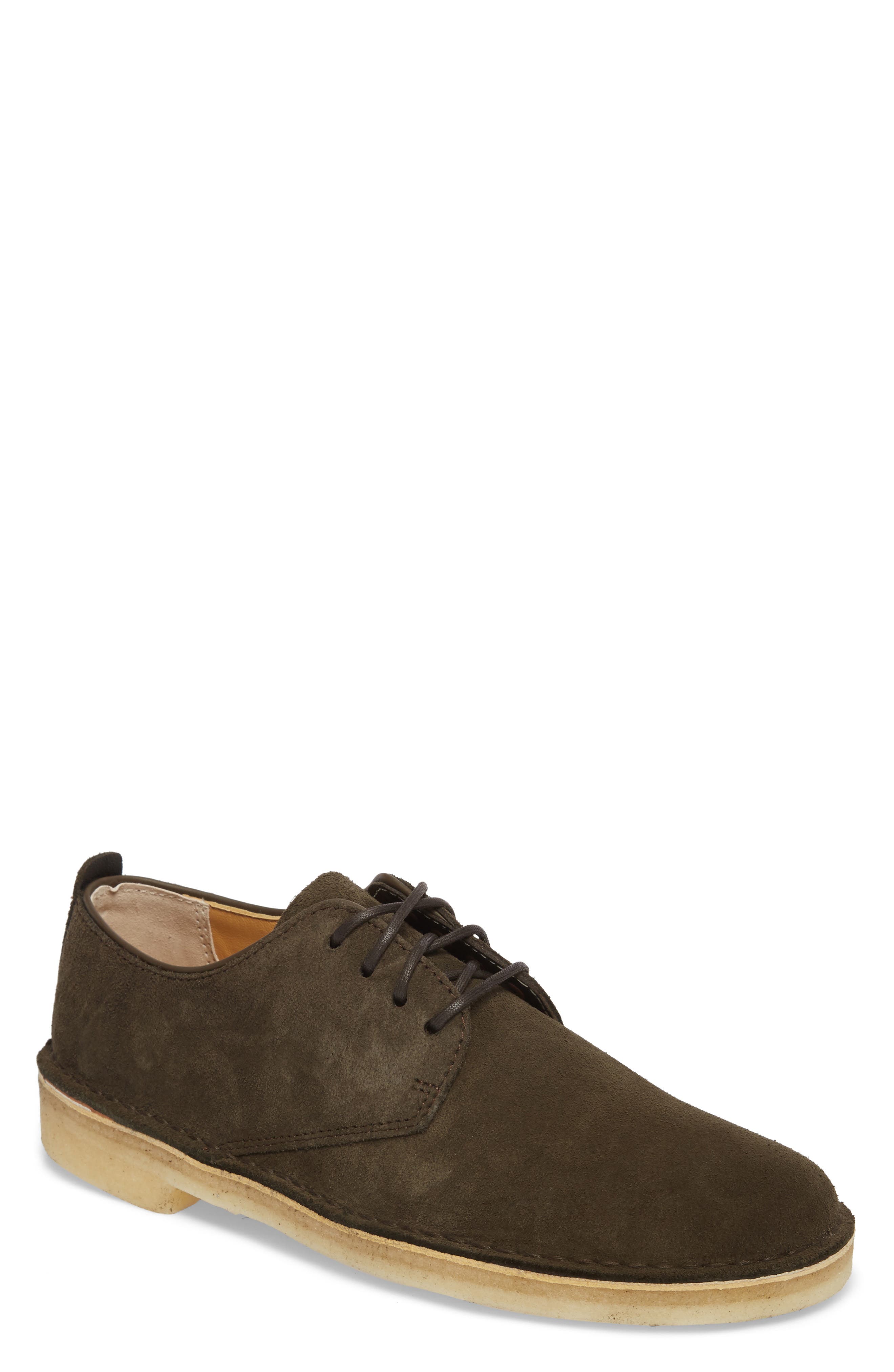 Clarks<sup>®</sup> Desert London Suede Plain Toe Derby, Main, color, 