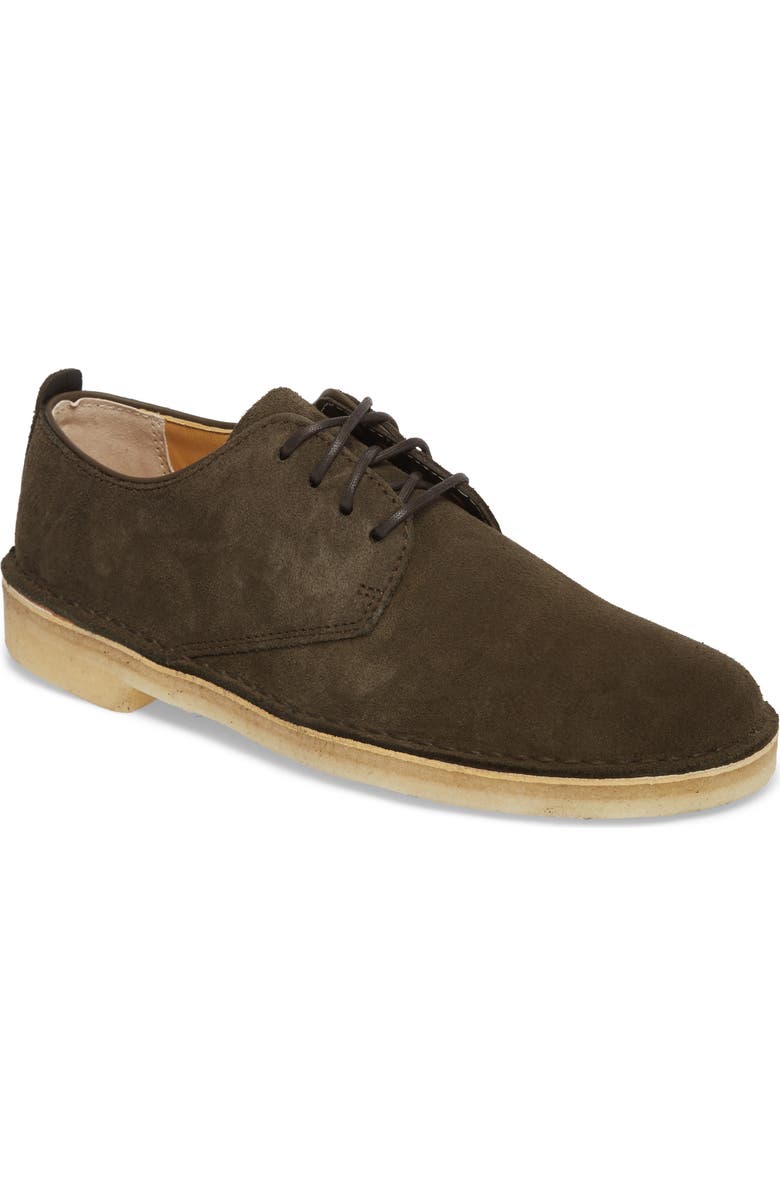 Clarks<sup>®</sup> Desert London Suede Plain Toe Derby, Main, color,