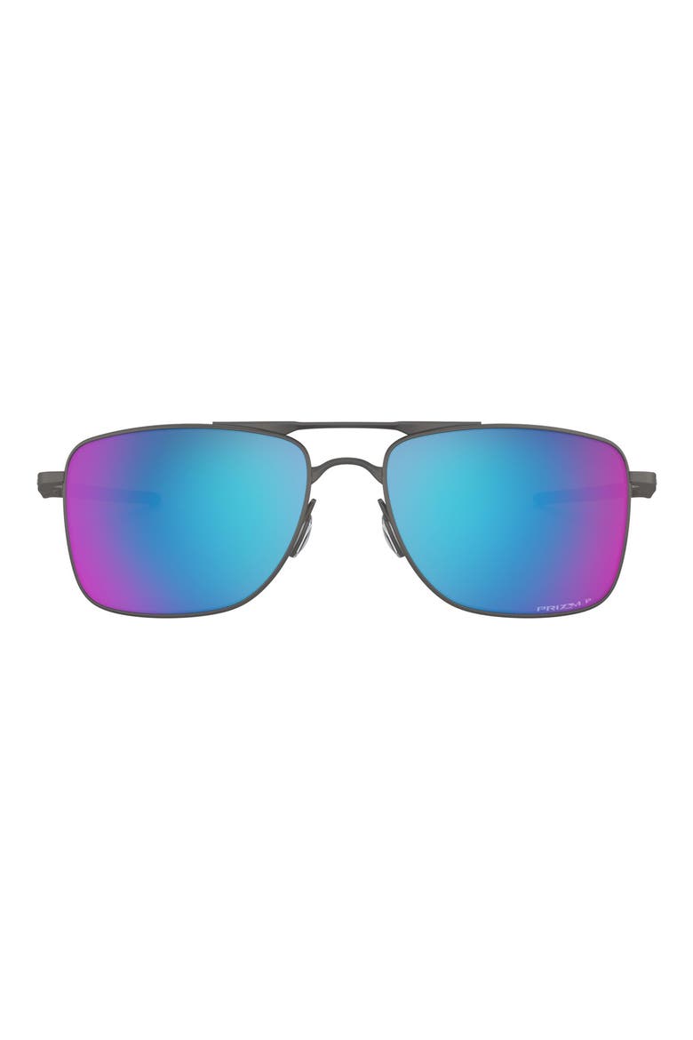 Gauge 8 62mm Prizm™ Polarized Aviator Sunglasses, Main, color, GREY
