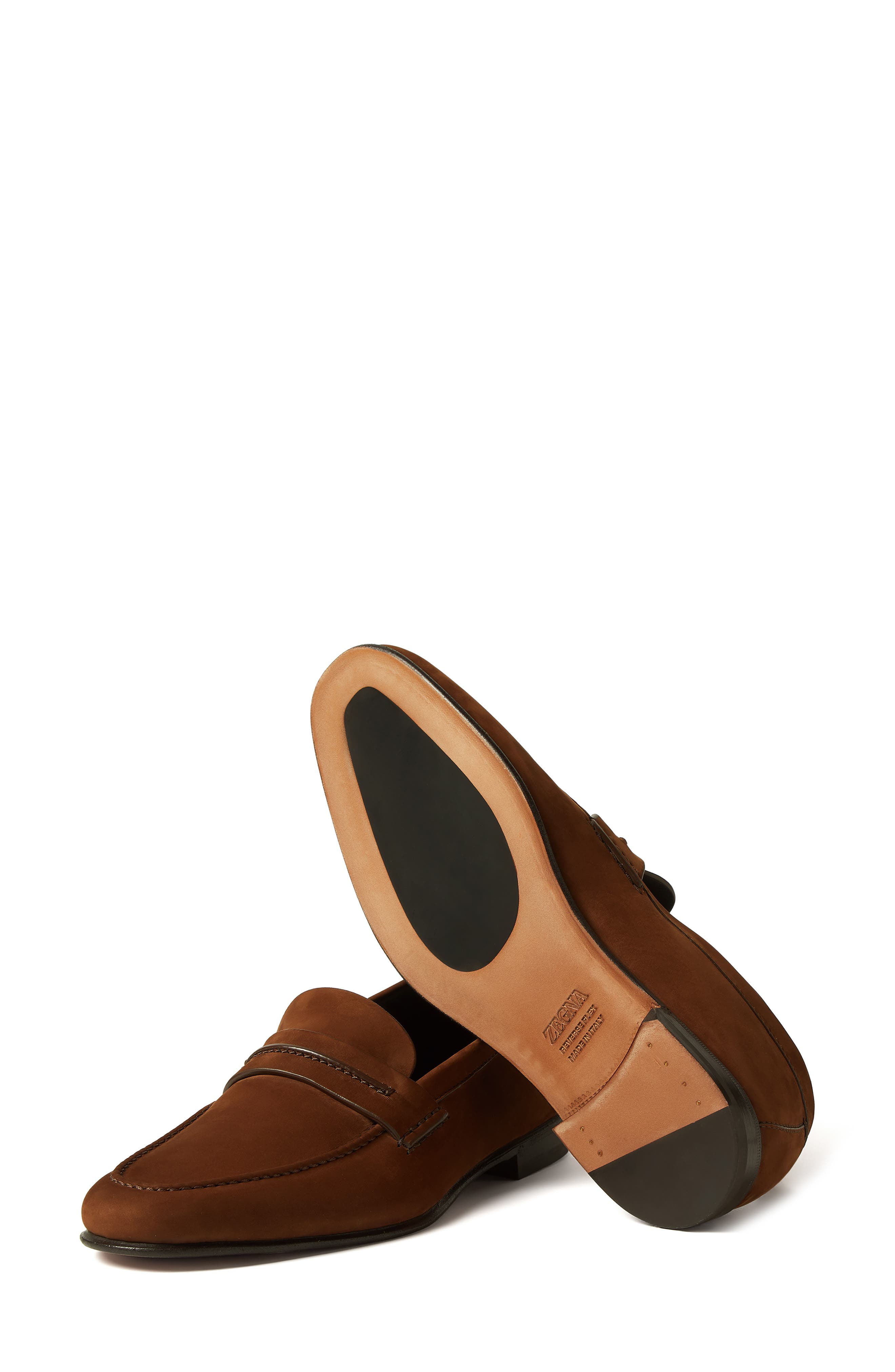 ZEGNA Light Brown SECONDSKIN Driving Loafer, Alternate, color, 