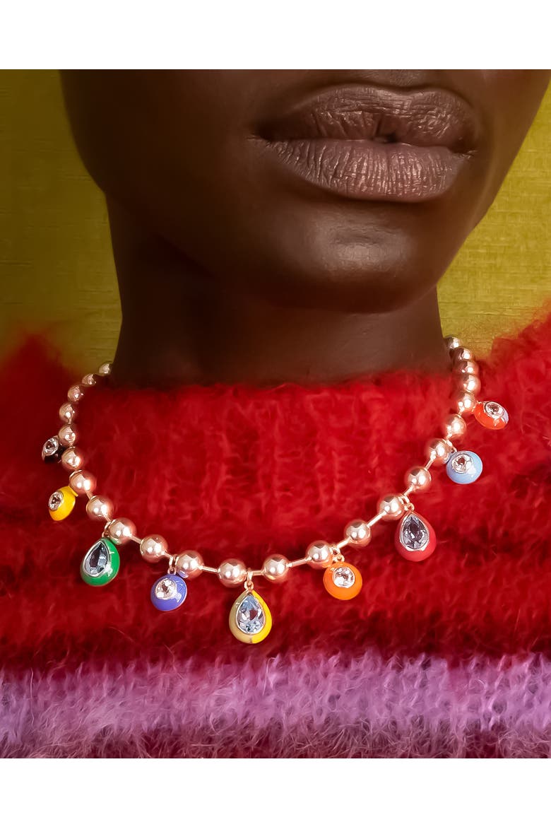 Lydia Collar Necklace, Alternate, color, Rainbow Multi