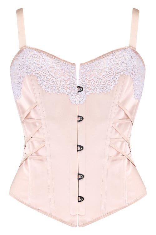 Scarlett Gasque The Strawberry Shortcake Silk Corset In Pink