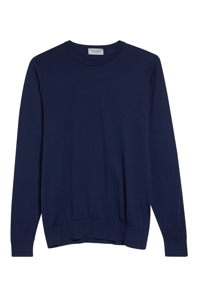 Rowland Sea Island Cotton Sweater, Alternate, color, FRENCH NAVY