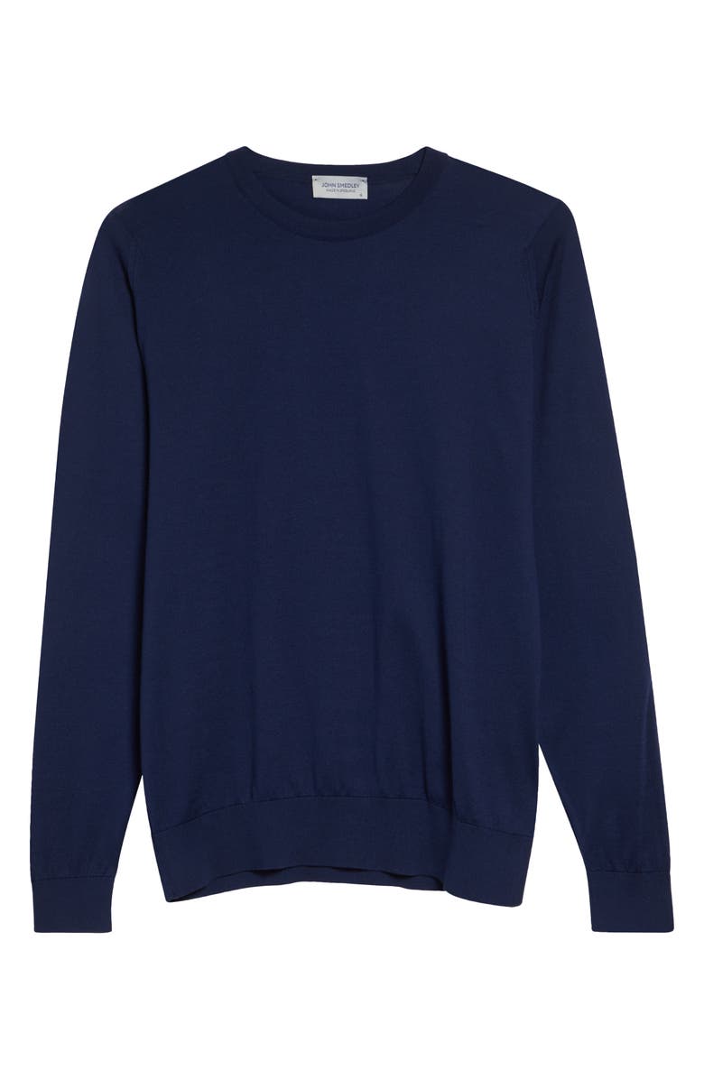 John Smedley Rowland Sea Island Cotton Sweater, Main, color, French Navy