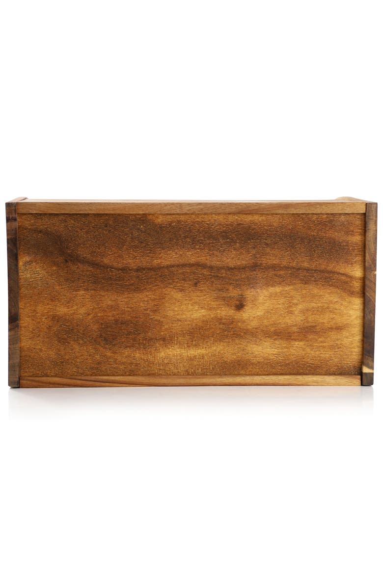 Megachef Acacia Wood Bread Box with Sliding Plastic Lid, Alternate, color, Acacia