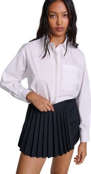 maje Straight-fit pleated shorts