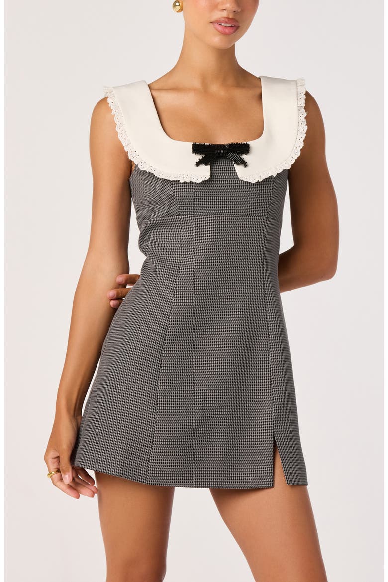 Betha Check Minidress, Alternate, color, CHARCOAL
