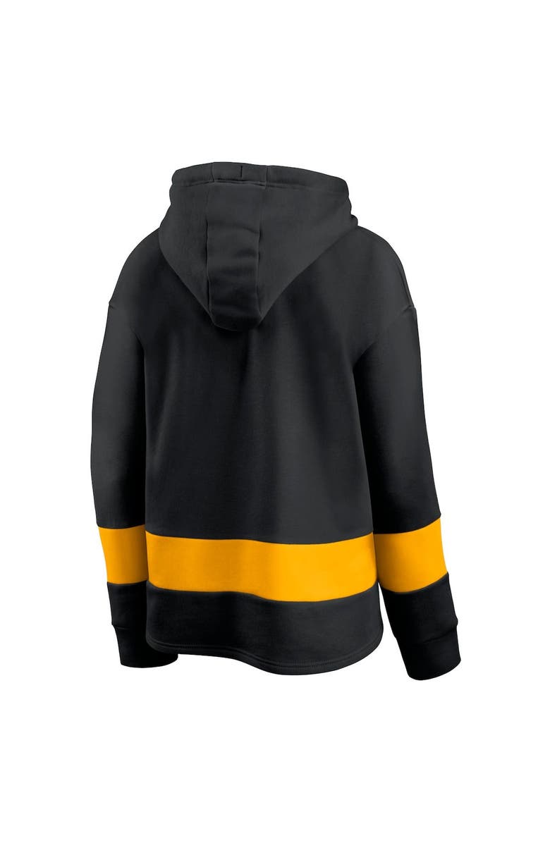 FANATICS Women's Fanatics Branded Black/Gold Pittsburgh Steelers Colors of Pride Colorblock Pullover Hoodie, Alternate, color, 