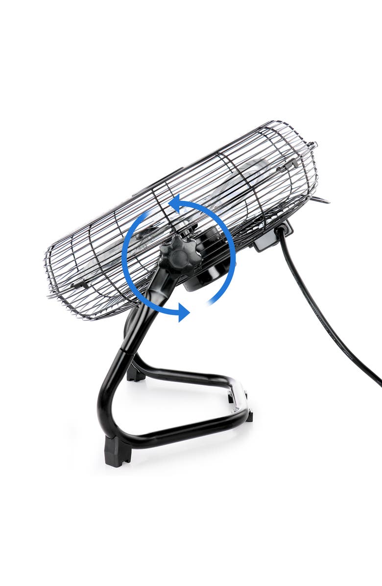 Vie Air Twin 12 Inch High Velocity All Metal Tilting 3 Speed Floor Fan, Alternate, color, Black